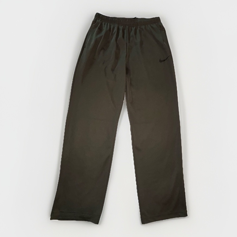 5/25 Nike Dri-Fit Boys Athletic Pants Size XL Drawstring Waist Pockets Green - Picture 1 of 5